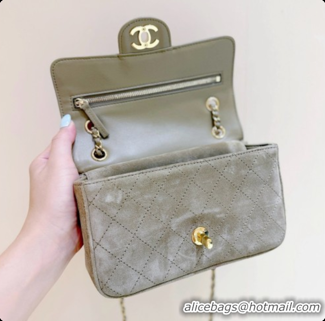 Big Discount Chanel Mini Flap Bag in Suede AS6626 Beige 2026