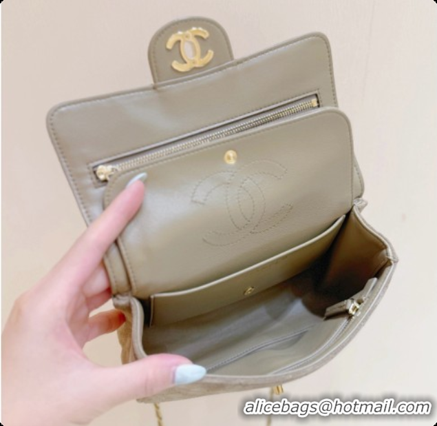 Big Discount Chanel Mini Flap Bag in Suede AS6626 Beige 2026