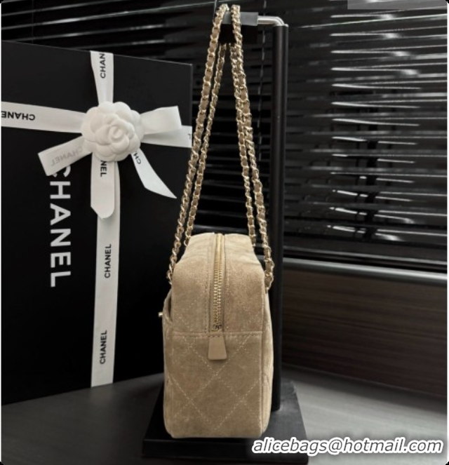 Top Design Chanel Camera Case Should Bag in Suede Calfskin AS6443 Beige 2026