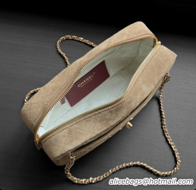 Top Design Chanel Camera Case Should Bag in Suede Calfskin AS6443 Beige 2026