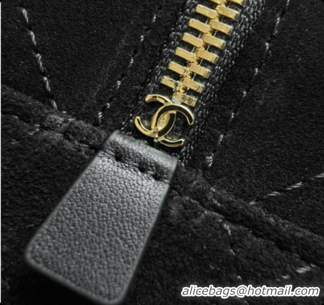 Top Quality Chanel Camera Case Should Bag in Suede Calfskin AS6443 Black 2026