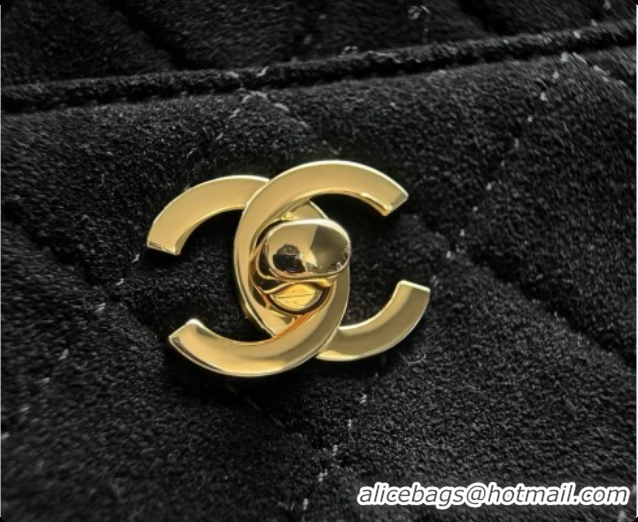 Top Quality Chanel Camera Case Should Bag in Suede Calfskin AS6443 Black 2026