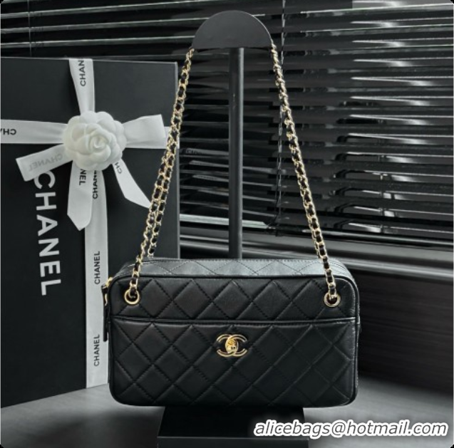 Cheap Price Chanel Camera Case Should Bag in Calfskin AS6443 Black 2026