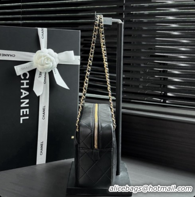 Cheap Price Chanel Camera Case Should Bag in Calfskin AS6443 Black 2026