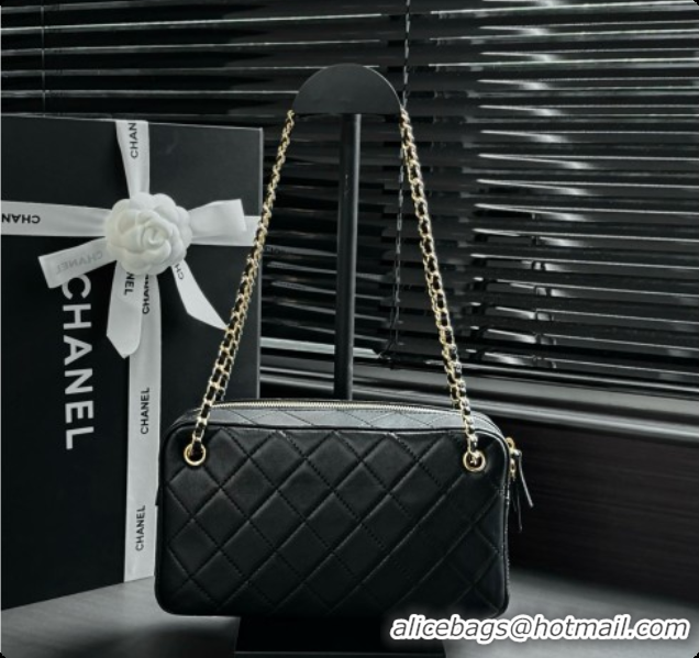 Cheap Price Chanel Camera Case Should Bag in Calfskin AS6443 Black 2026