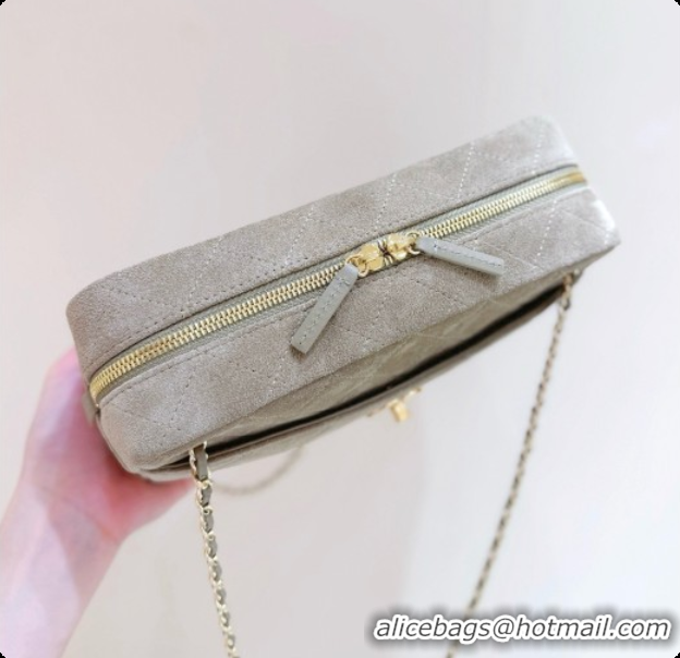 Best Imitation Chanel Camera Case Should Bag in Suede Calfskin AS6443 Beige 2026