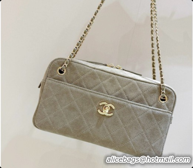 Best Imitation Chanel Camera Case Should Bag in Suede Calfskin AS6443 Beige 2026