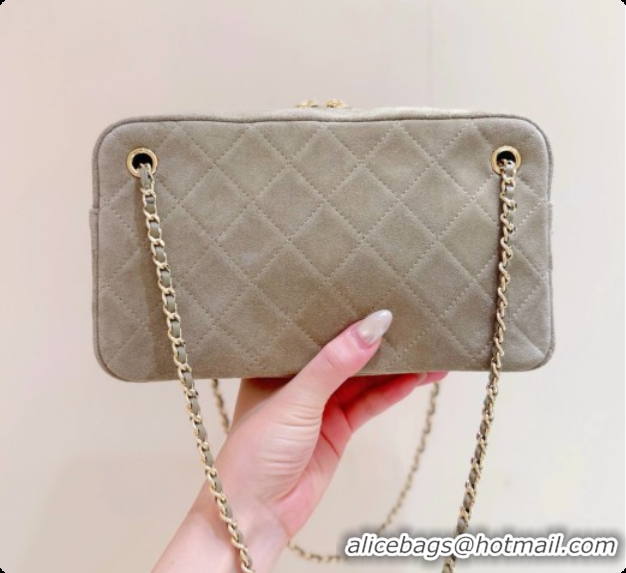 Best Imitation Chanel Camera Case Should Bag in Suede Calfskin AS6443 Beige 2026