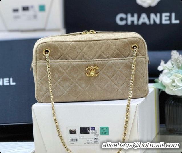Best Imitation Chanel Camera Case Should Bag in Suede Calfskin AS6443 Beige 2026