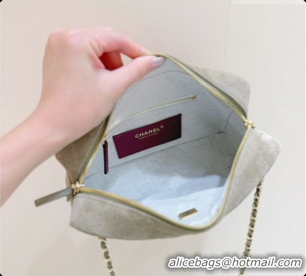 Best Imitation Chanel Camera Case Should Bag in Suede Calfskin AS6443 Beige 2026