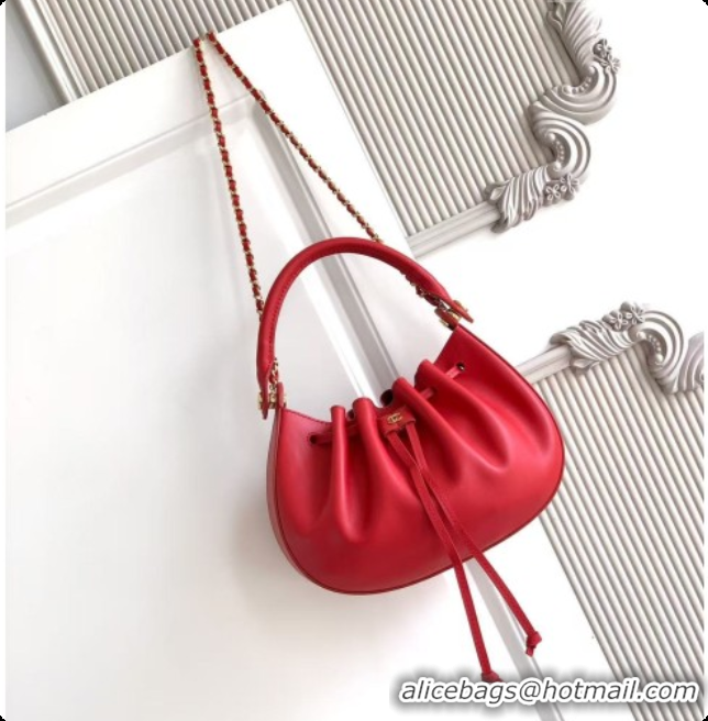 Classic Hot Chanel Small Hobo Bag in Red Calfskin AS6617 2026