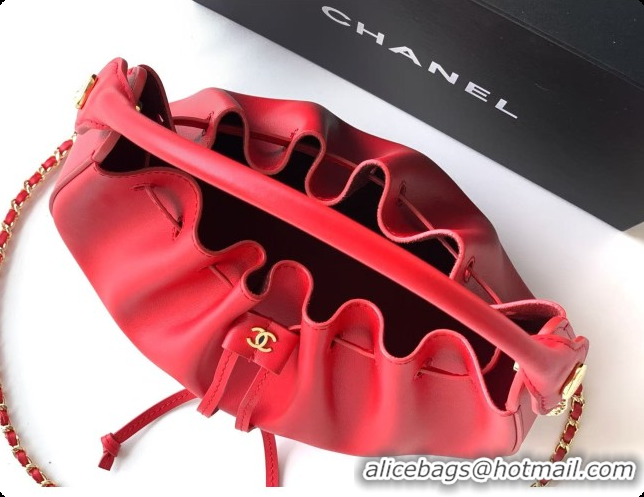 Classic Hot Chanel Small Hobo Bag in Red Calfskin AS6617 2026