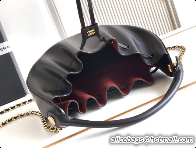 Unique Discount Chanel Small Hobo Bag in Black Calfskin AS6617 2026