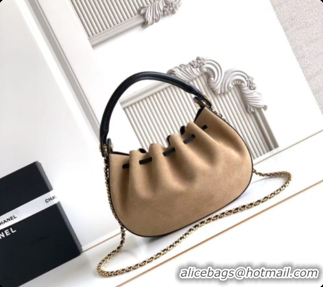 Good Product Chanel Small Hobo Bag in Light Brown Suede AS6617 2026