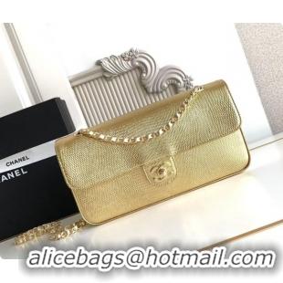 Grade Design Chanel Flap Bag in Lizard Pattern Leather AS6568 Gold 2026