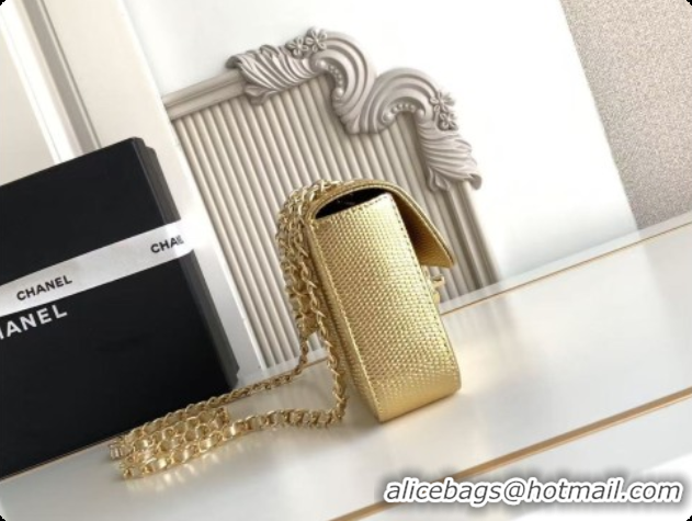 Hot Style Chanel Small Flap Bag in Lizard Pattern Leather AS6430 Gold 2026