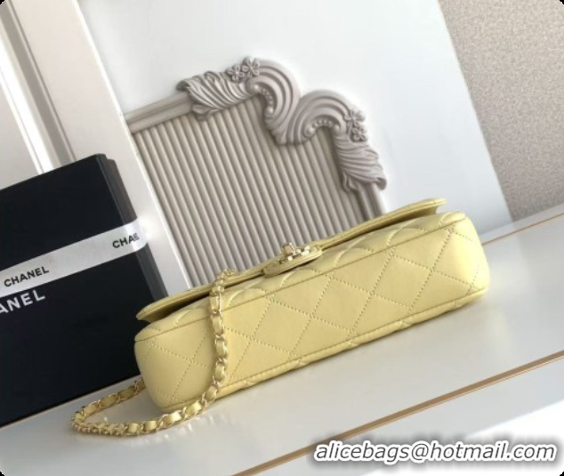 Duplicate Chanel Flap Bag in Lambskin AS6568 Yellow 2026