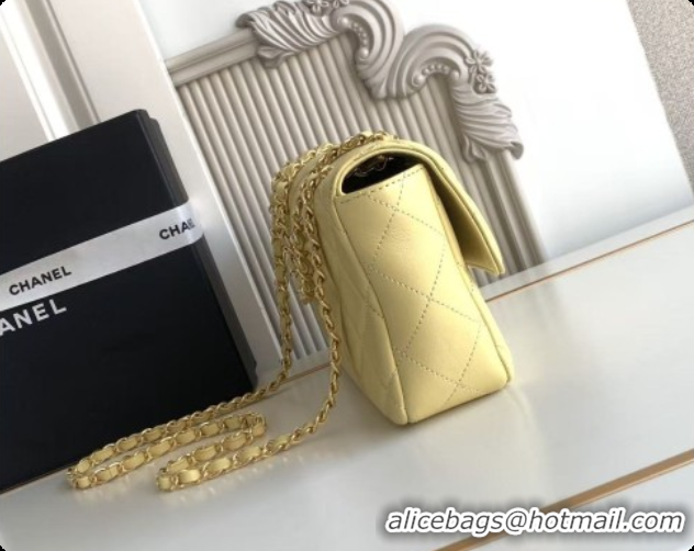 Duplicate Chanel Flap Bag in Lambskin AS6568 Yellow 2026
