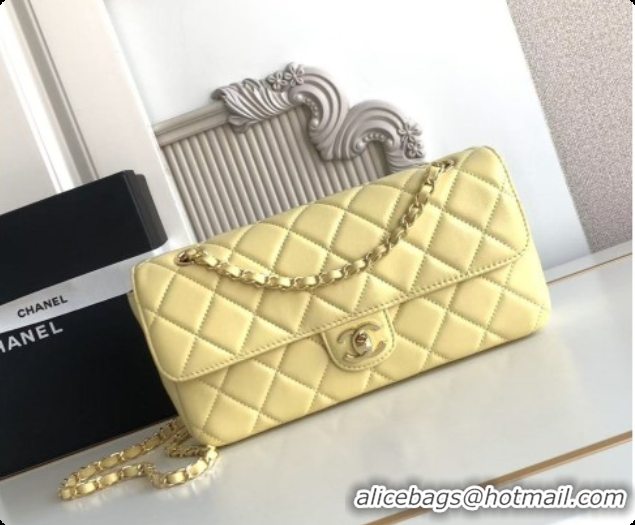 Duplicate Chanel Flap Bag in Lambskin AS6568 Yellow 2026