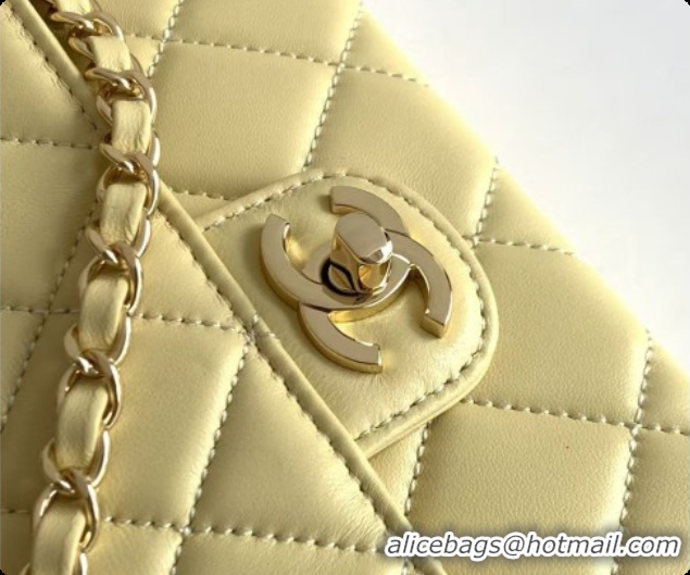 Duplicate Chanel Flap Bag in Lambskin AS6568 Yellow 2026