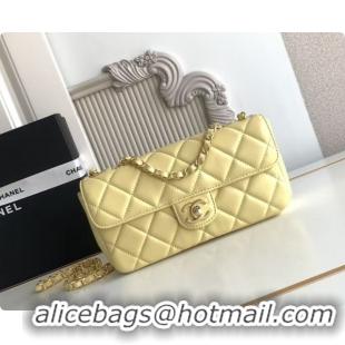 Buy Luxury Chanel Small Flap Bag in Lambskin AS6430 Yellow 2026