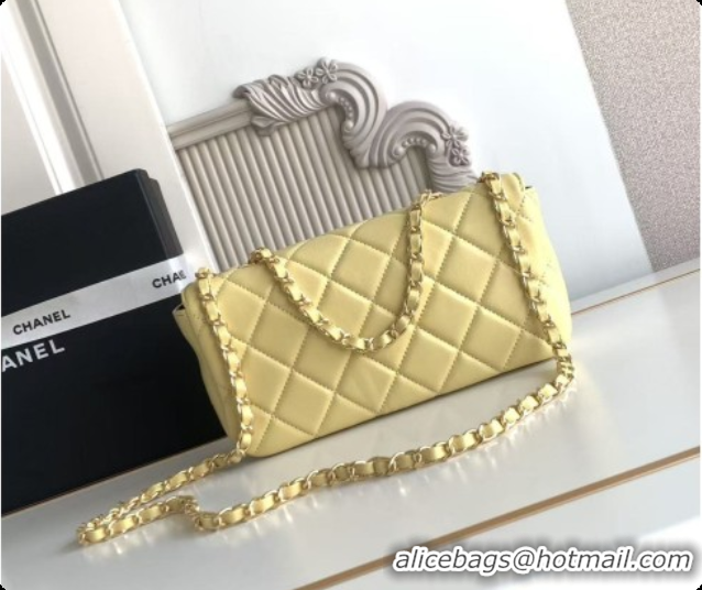 Buy Luxury Chanel Small Flap Bag in Lambskin AS6430 Yellow 2026