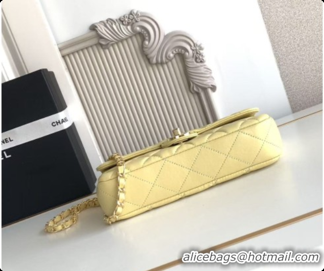Buy Luxury Chanel Small Flap Bag in Lambskin AS6430 Yellow 2026