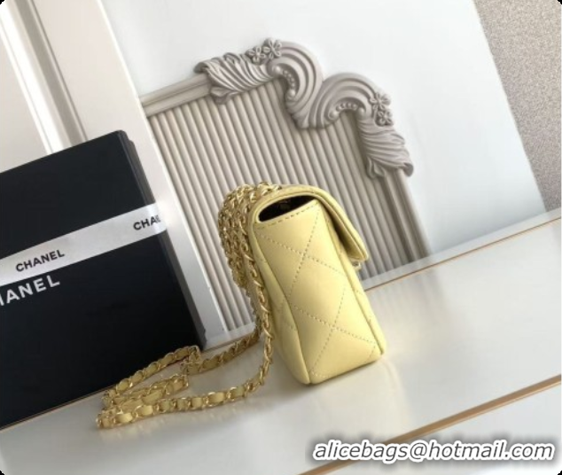Buy Luxury Chanel Small Flap Bag in Lambskin AS6430 Yellow 2026