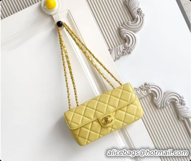 Buy Luxury Chanel Small Flap Bag in Lambskin AS6430 Yellow 2026