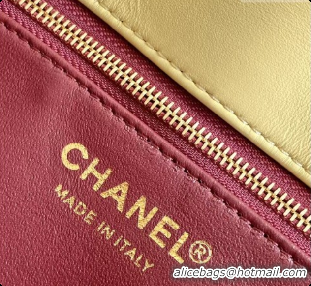 Buy Luxury Chanel Small Flap Bag in Lambskin AS6430 Yellow 2026