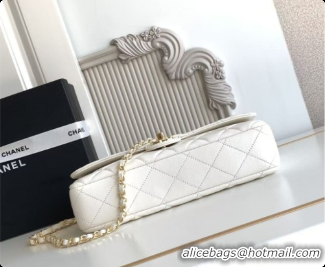 Best Price Chanel Flap Bag in Lambskin AS6568 White 2026