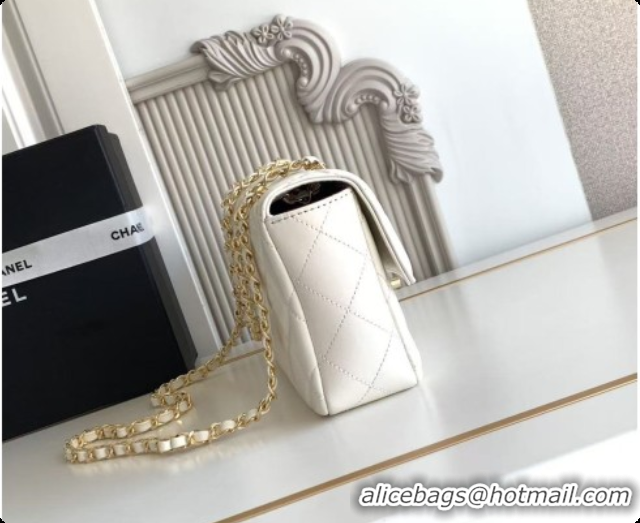 Best Price Chanel Flap Bag in Lambskin AS6568 White 2026