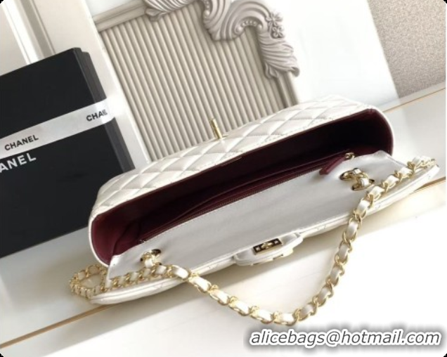 Best Price Chanel Flap Bag in Lambskin AS6568 White 2026