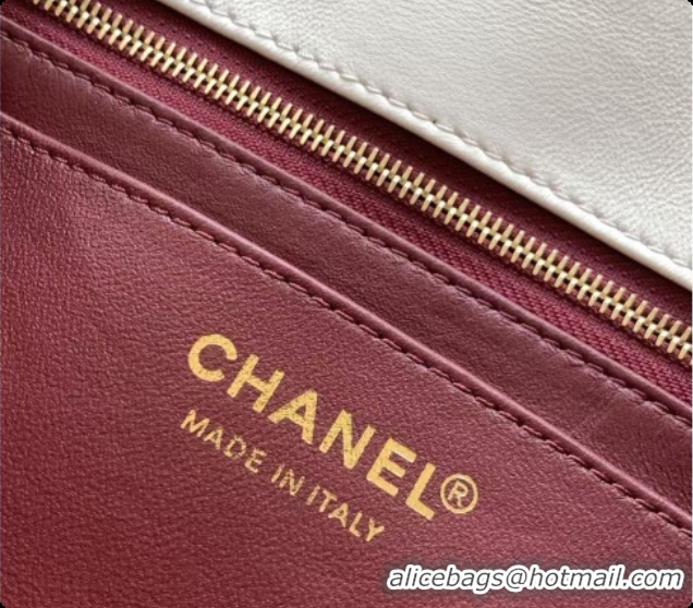 Best Price Chanel Flap Bag in Lambskin AS6568 White 2026