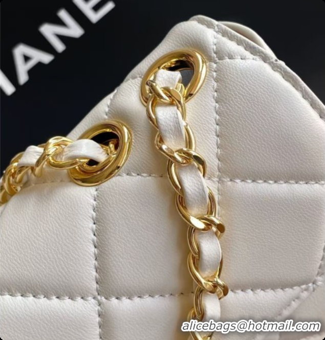 Purchase Chanel Small Flap Bag in Lambskin AS6430 White 2026