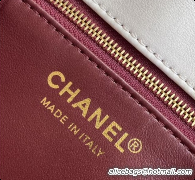 Purchase Chanel Small Flap Bag in Lambskin AS6430 White 2026