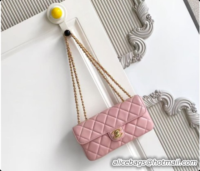 Good Looking Chanel Small Flap Bag in Lambskin AS6430 Pink 2026