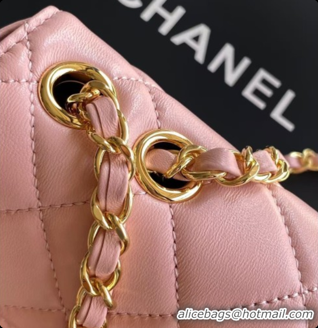 Good Looking Chanel Small Flap Bag in Lambskin AS6430 Pink 2026