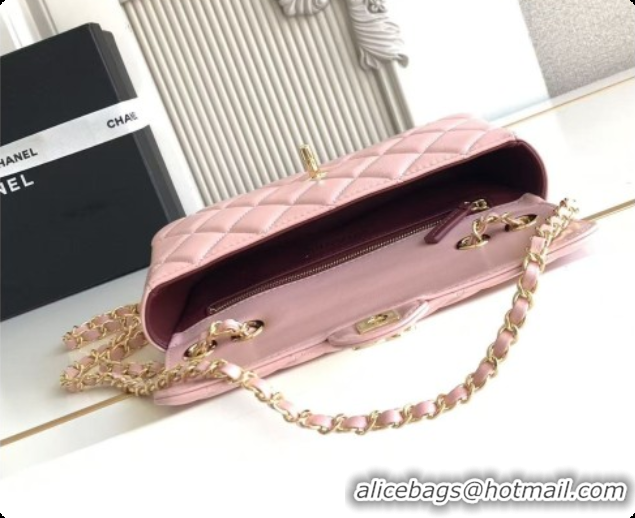 Good Looking Chanel Small Flap Bag in Lambskin AS6430 Pink 2026