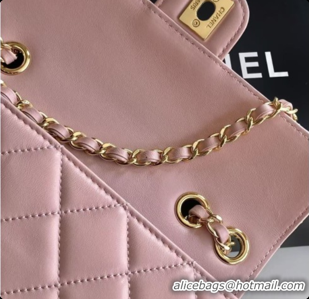 Good Looking Chanel Small Flap Bag in Lambskin AS6430 Pink 2026