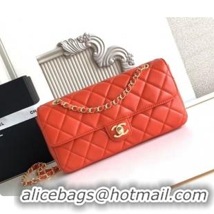 Top Quality Chanel Flap Bag in Lambskin AS6568 Orangey-red 2026