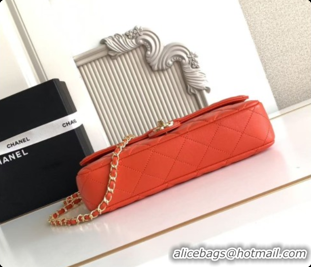 Top Quality Chanel Flap Bag in Lambskin AS6568 Orangey-red 2026