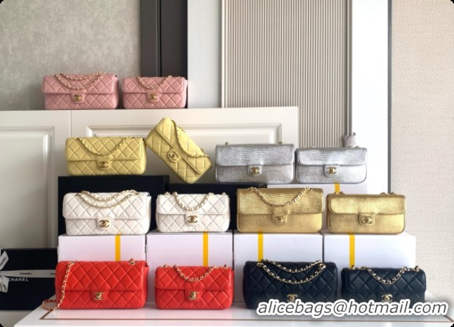 Top Quality Chanel Flap Bag in Lambskin AS6568 Orangey-red 2026
