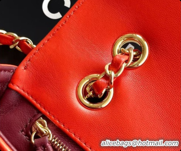 Top Quality Chanel Flap Bag in Lambskin AS6568 Orangey-red 2026
