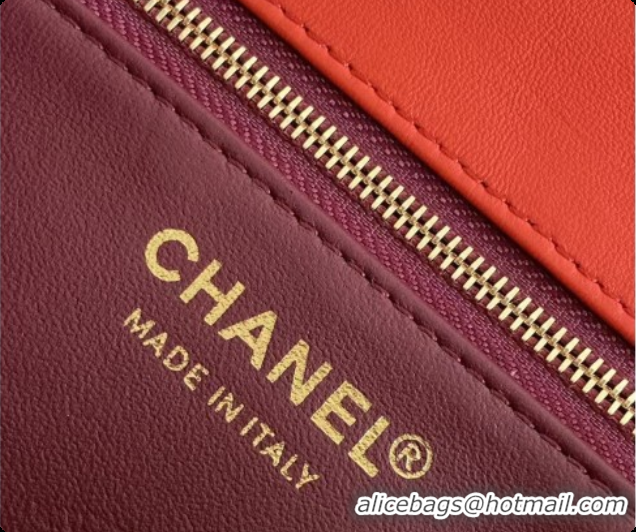 Pretty Style Chanel Small Flap Bag in Lambskin AS6430 Orangey-red 2026
