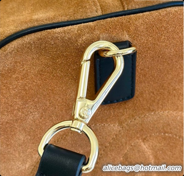 New Style Chanel Boston Bowling Bag in Suede Calfskin CH100824 Brown 2026