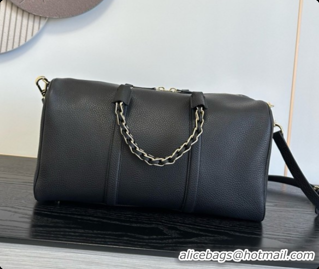 Best Price Chanel Boston Bowling Bag in Grained Calfskin CH100825 Black 2026