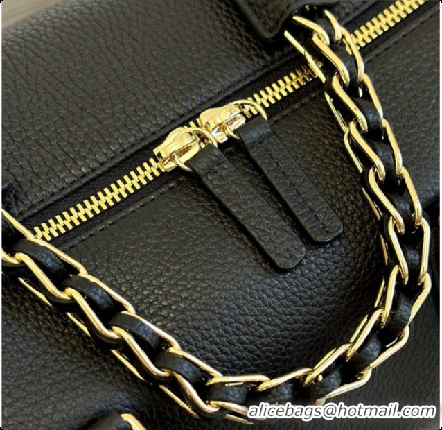 Best Price Chanel Boston Bowling Bag in Grained Calfskin CH100825 Black 2026