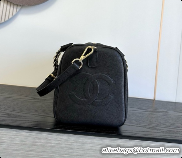 Best Price Chanel Boston Bowling Bag in Grained Calfskin CH100825 Black 2026