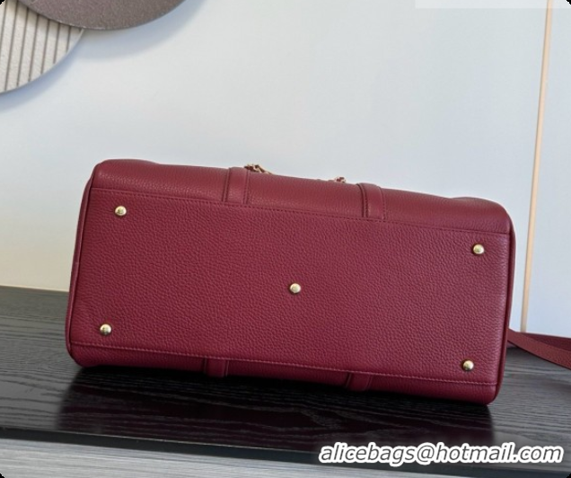 Buy Duplicate Chanel Boston Bowling Bag in Grained Calfskin CH100826 Burgundy 2026